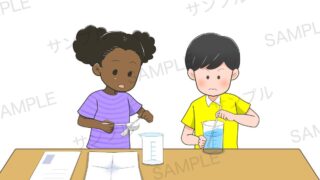 教材イラスト カットイラスト 小学生 理科 実験 挿絵