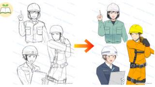 働く女性のキャラクター制作実績